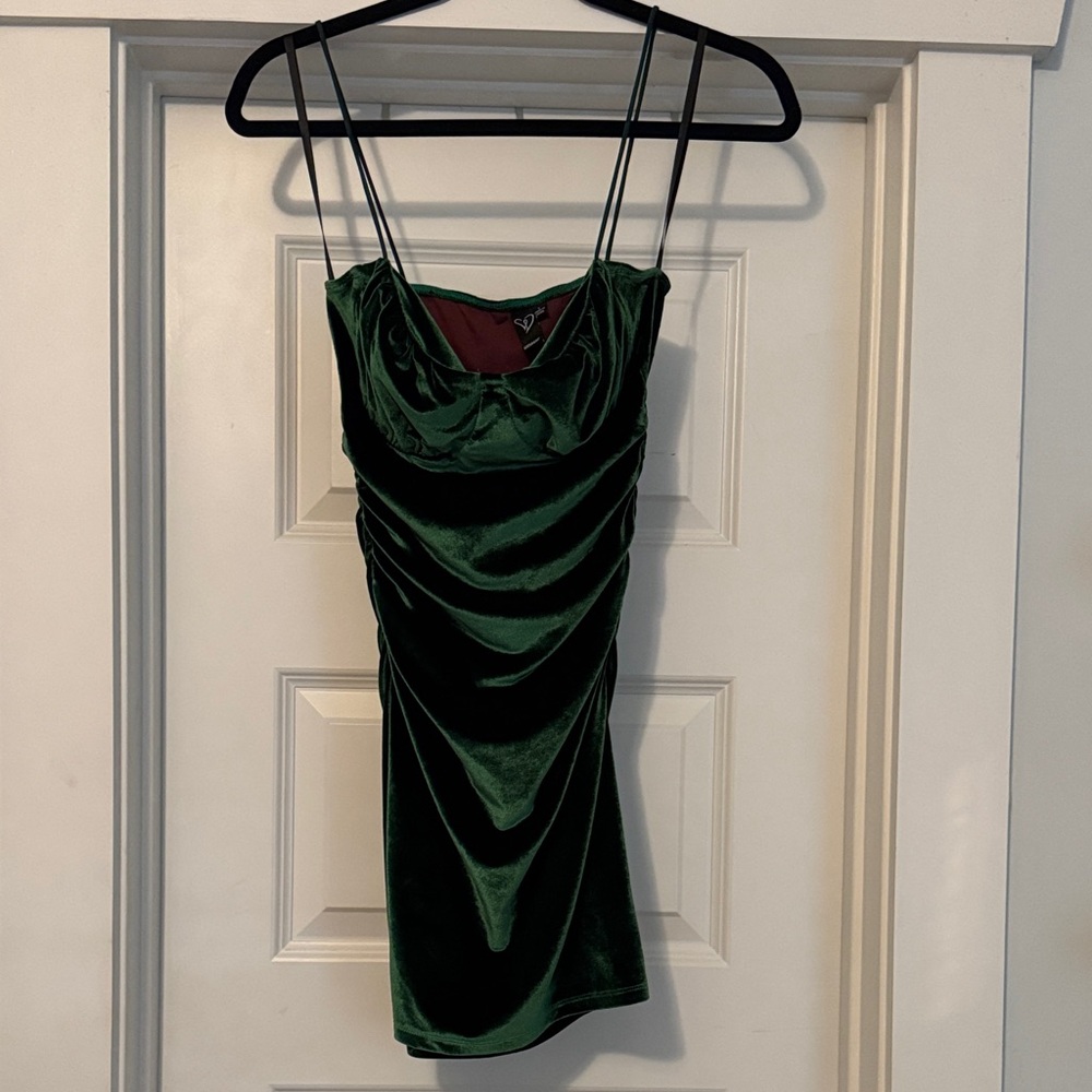 Windsor Green Velvet Dress